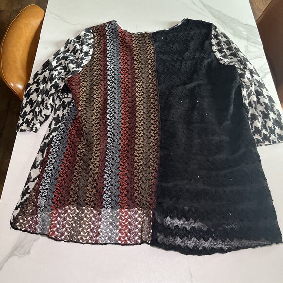 Ali Miles Abstract Print Tunic Sweater Womens 2X Plus Art to Wear Multicolor EUC - Picture 10 of 11